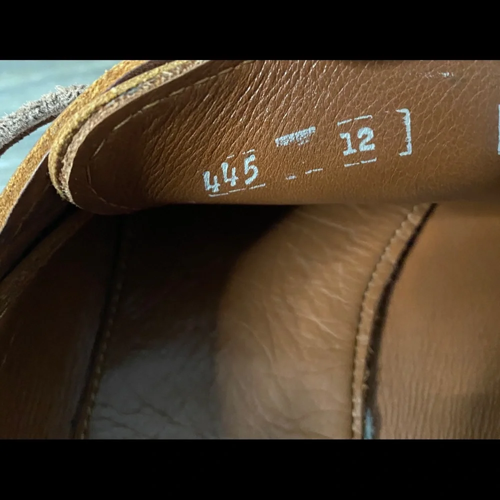 Quoddy Moccasin Boat Shoes Brown Leather Loafers Mens Size 12 Vibram Soles Tread - Picture 11 of 11